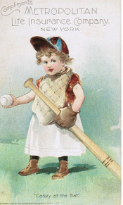 Casey at the Bat Metropolitan Life Insurance Company baseball advertising card