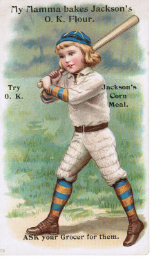Jackson's Flour baseball advertising trade card