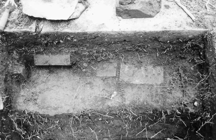 Feature 9 from the Flint House archaeological excavation in porch square M2