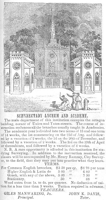 [Full page advertisement for the Schenectady Lyceum]