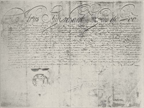 Patent of 1662 for Van Slyck's Island, Schenectady