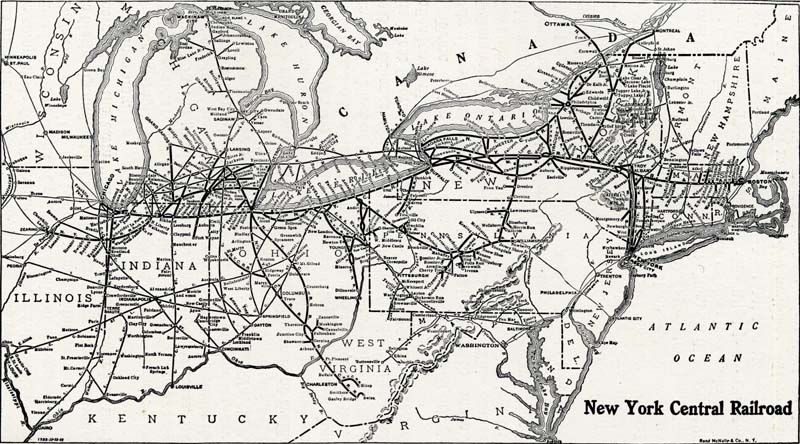 Map of the New York Central Railroad