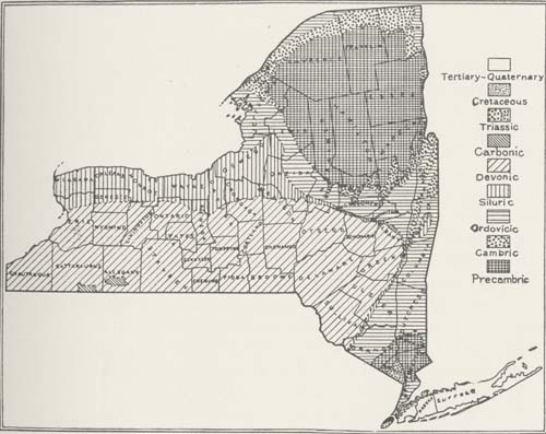 New York State Surface Rock Systems Map