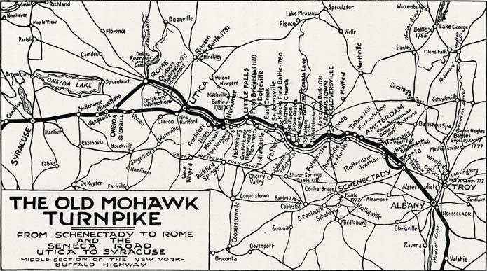 Map of the Old Mohawk Turnpike