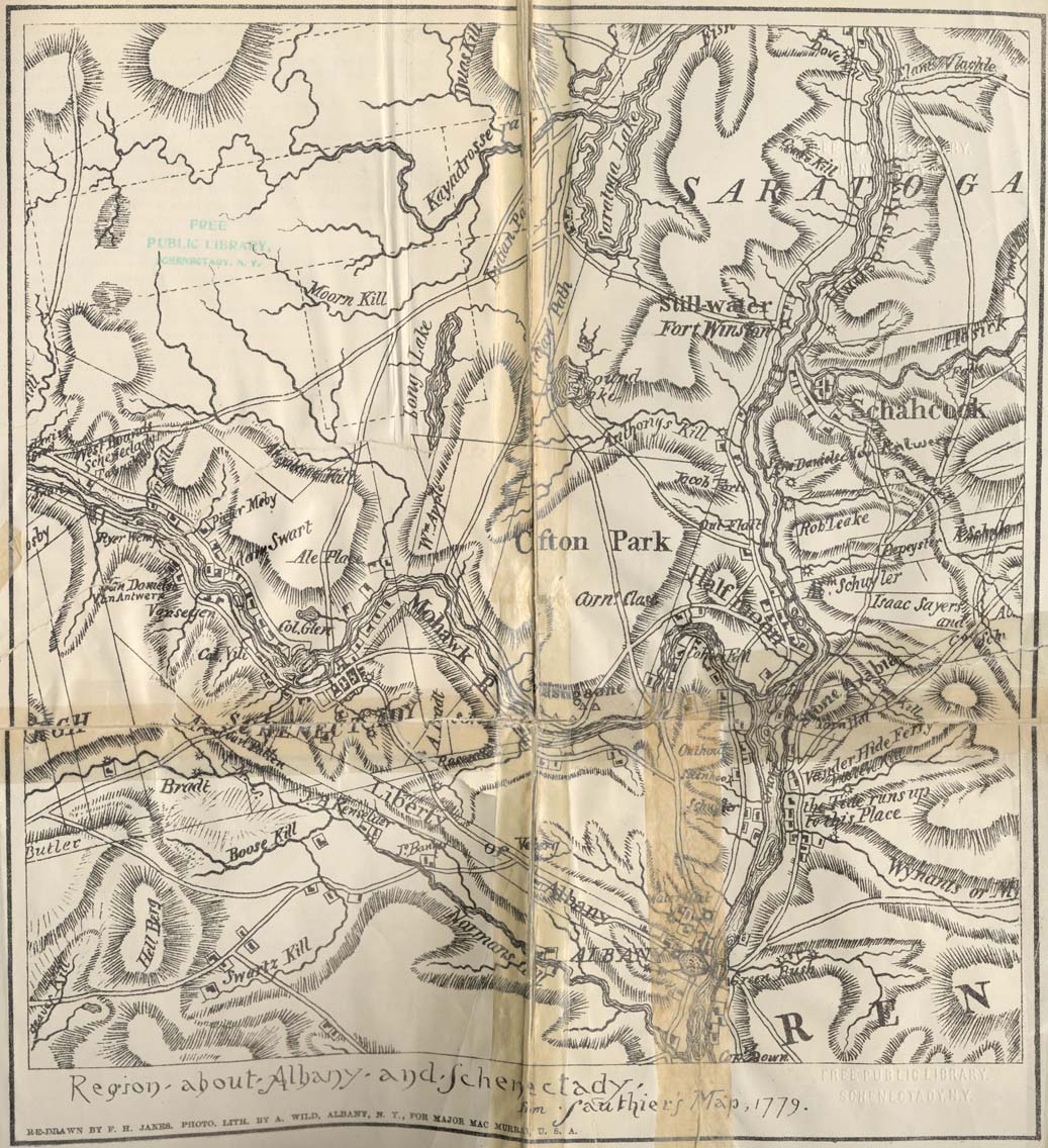 Sauthier Map of Albany and Vicinity in 1779
