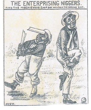 The Enterprising Niggers baseball advertising trade card