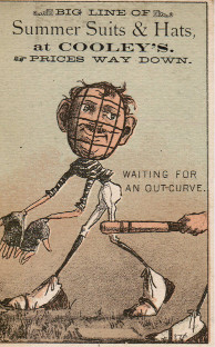 Baseball advertising trade card from Set H 804-14