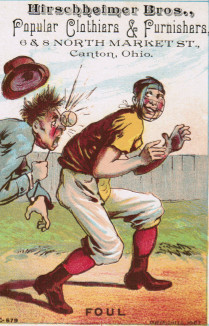 Sample baseball advertising trade card from Set H 804-24