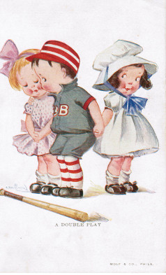 Sample baseball advertising trade card from Set H 804-27