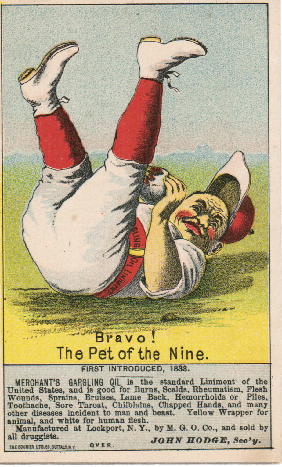 Set H 804-7B baseball advertising trade card